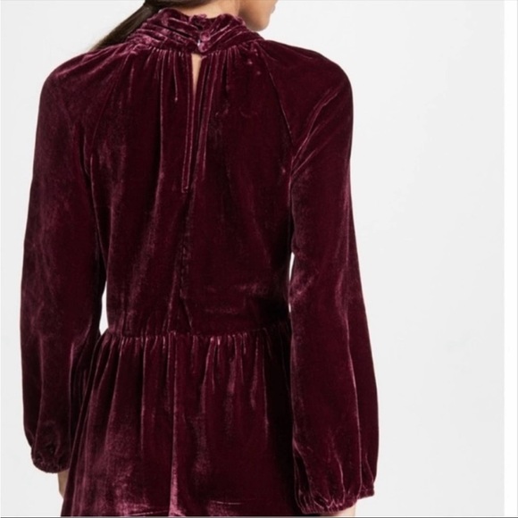 BNWT Rachel Pally small Bordeaux colour velvet dress. Regular price $225.00 - Picture 7 of 7